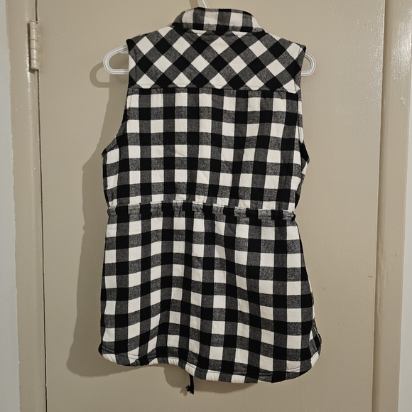 Black and White Checkered Women's Vest - Picture 6 of 9